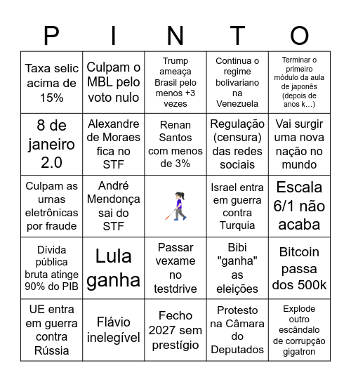 Bingo de transição 2026-2027 Bingo Card