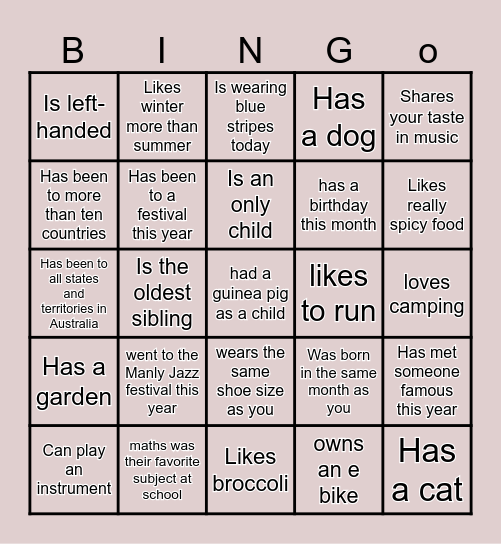 Icebreaker Bingo: Find Someone Who Bingo Card
