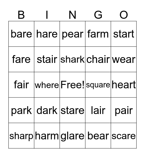 Sort  Bingo Card