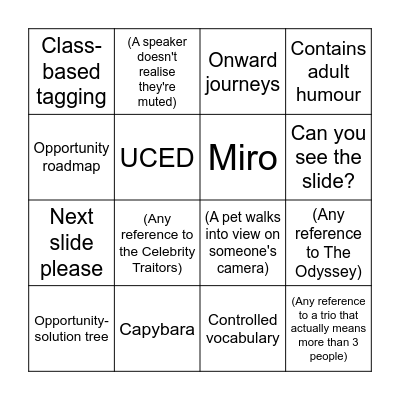 Passports & Content Metadata All Hands Bingo Card