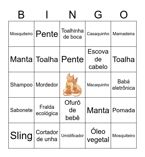 Chá do Baby 2 Bingo Card