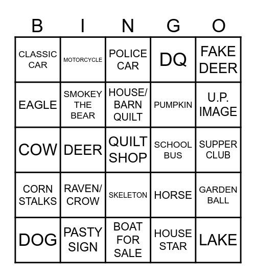 QUILT SHOP HOP Bingo Card