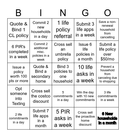 The Lea Agency Bingo - September Bingo Card