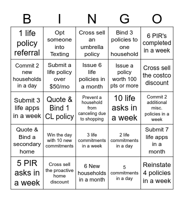 The Lea Agency Bingo - October Bingo Card