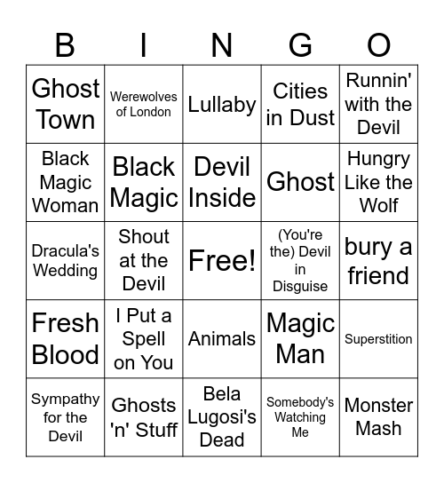 (a) Halloween Rd 4 Bingo Card