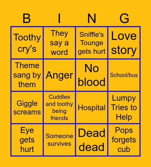 Htf bingo Card