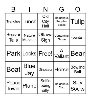 Ottawa Bingo Card
