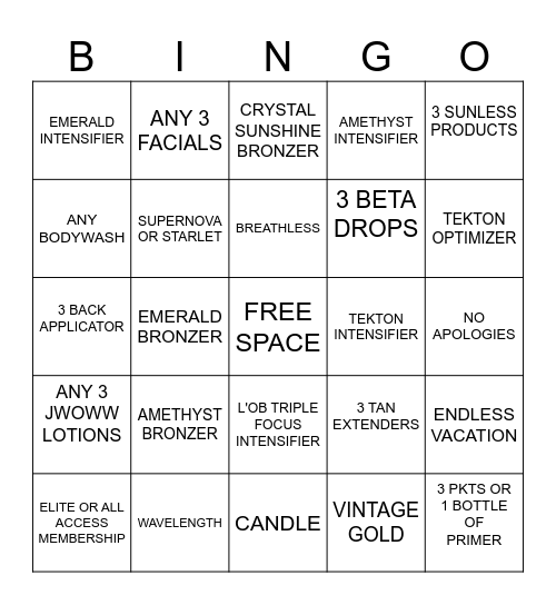 008 SALES BINGO Card