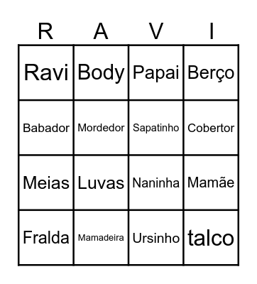 Bingo do chá  do Bingo Card