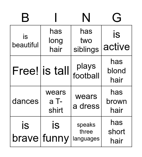 Find someone who... Bingo Card