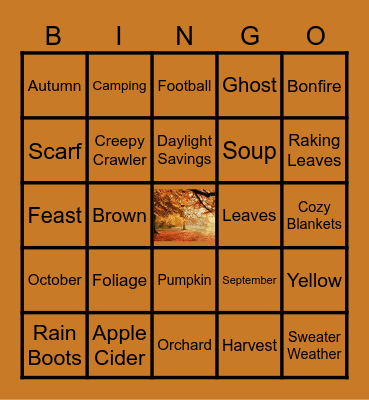 FALL BINGO 2026 Bingo Card