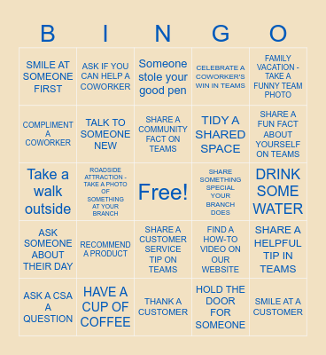 2026 - CSW BINGO Card
