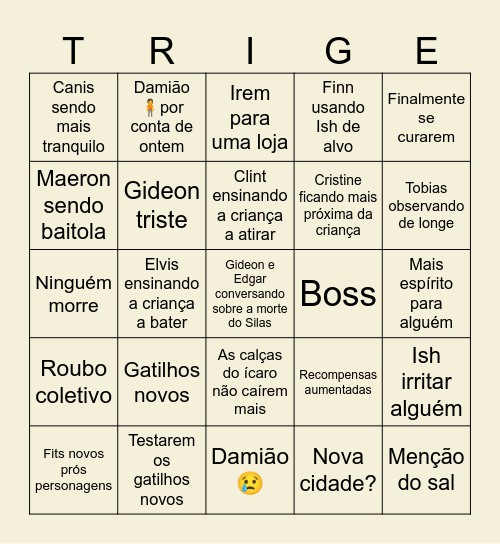U Bingo Card