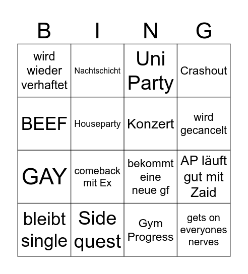 Salim (Hmar) Bingo Card