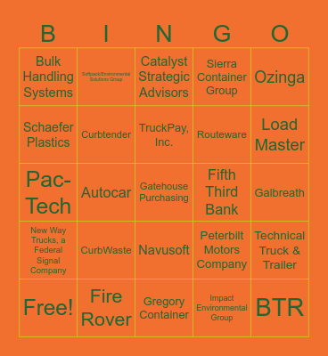 Fall 2026 IWH Conference Bingo Card