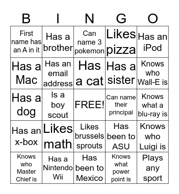 Tech Camp Bingo Card