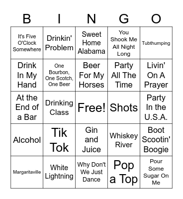 Six Pack Attack Bingo Card