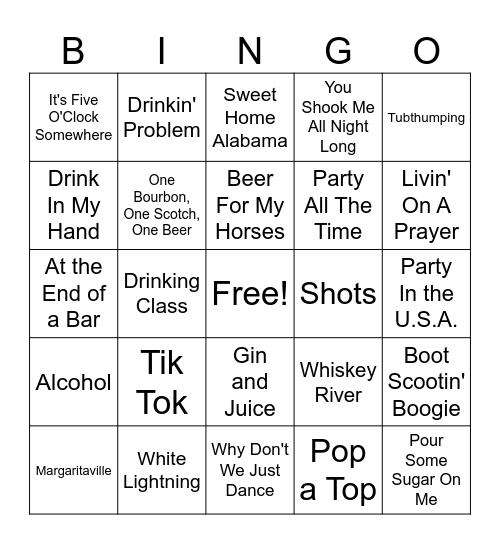 Six Pack Attack Bingo Card