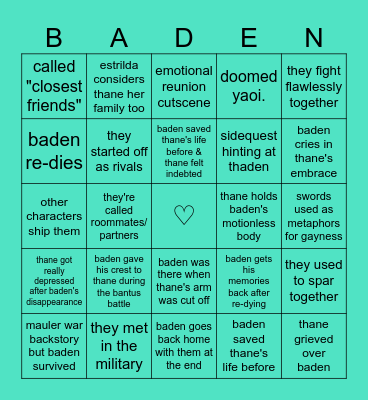 Thaden VoM Bingo Card