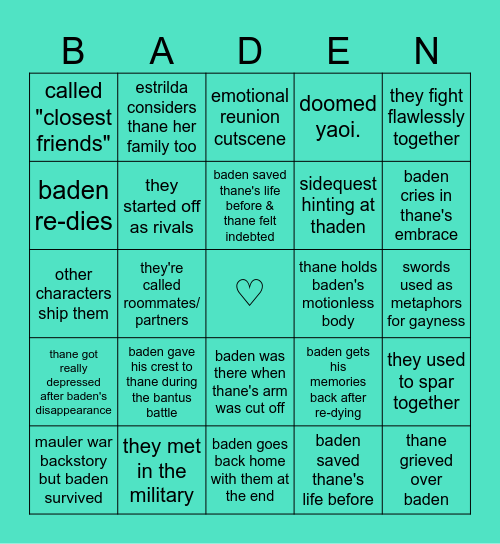 Thaden VoM Bingo Card