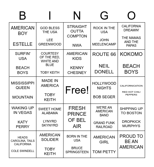 MURICA! Bingo Card