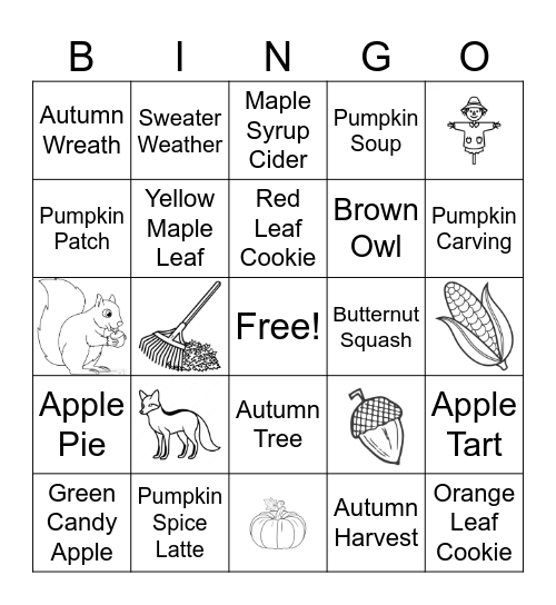 September Bingo Card