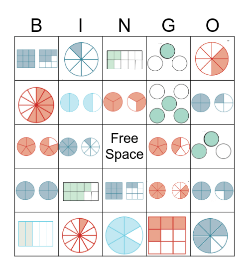 Fraction Bingo Card
