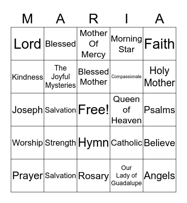 Retreat Bingo Card