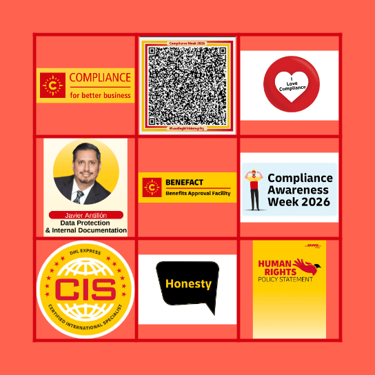 Compliance Week Bingo Card