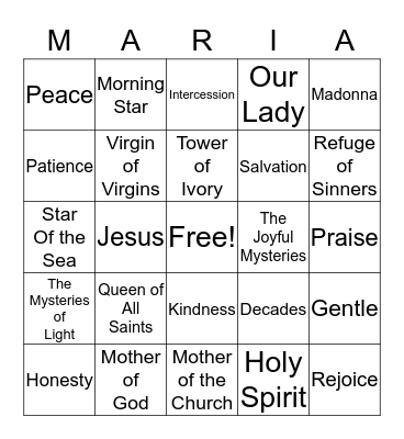 Retreat Bingo Card