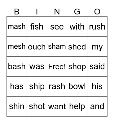 OG #14 sh Bingo Card
