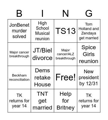 2026 Bingo Card