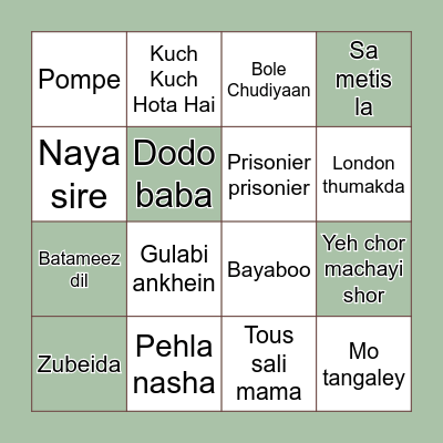 Damordaren birthday Bingo Card