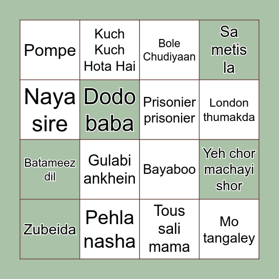 Damordaren birthday Bingo Card