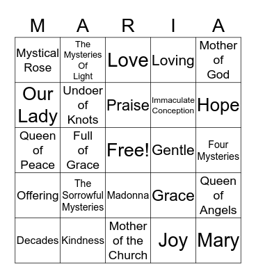 Retreat Bingo Card