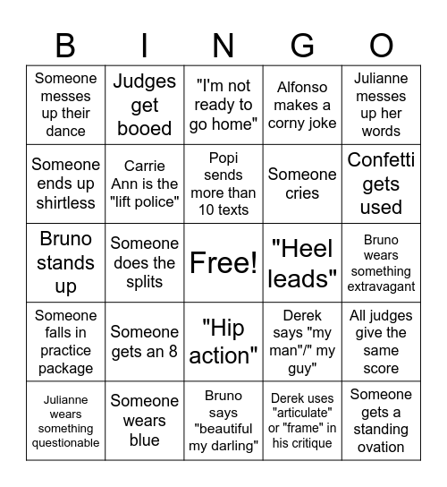 Viral hits night Bingo Card
