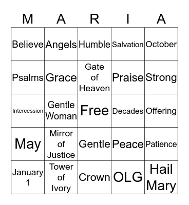 Retreat Bingo Card
