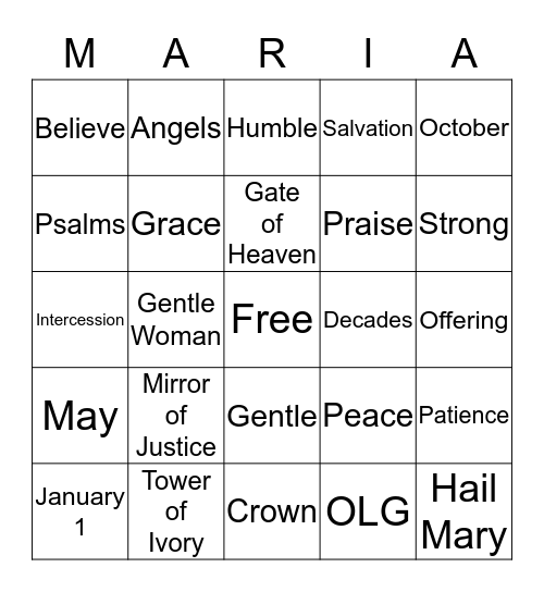 Retreat Bingo Card