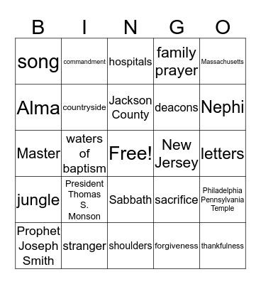Bingo Card