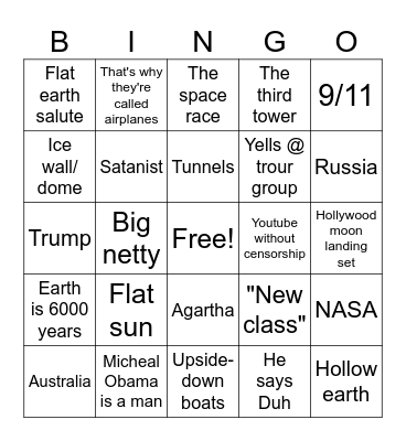 The moon guy bingo Card