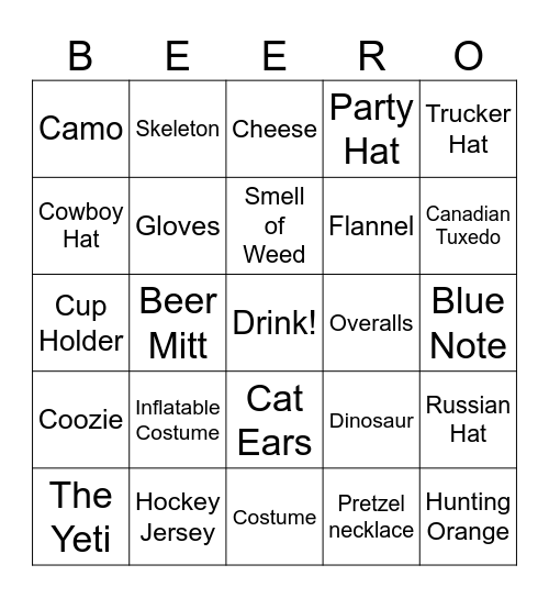 Colle/Gowan Frostfest Bingo Card