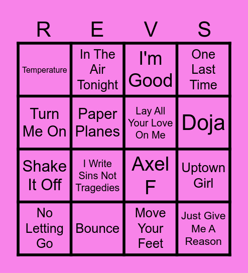 Banging Bangers 22 (Round 2) Bingo Card