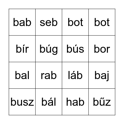 "b" Bingó Bingo Card