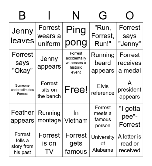 Life Is Like a Bingo Card Bingo Card
