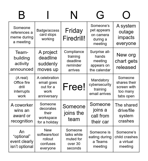 Team UDSA Bingo! Bingo Card