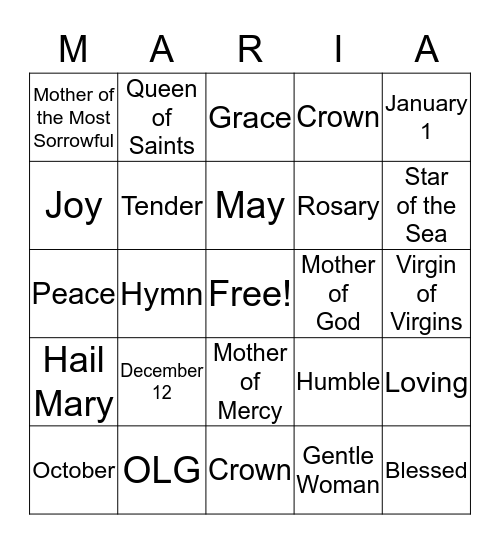 Retreat Bingo Card