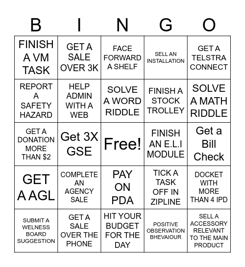 BATTLE BINGO Card