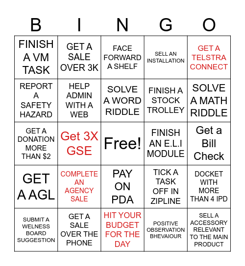 BATTLE BINGO Card