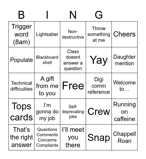 Digital Illustration Bingo Card