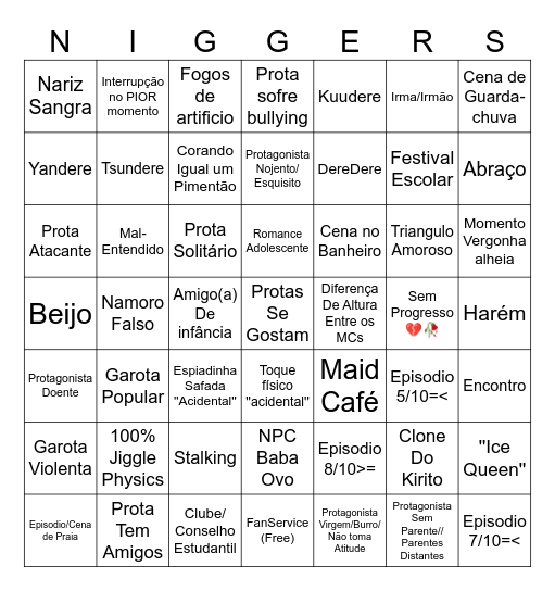 BINGO DE ANIME DE ROMANCE SUPREMO Bingo Card